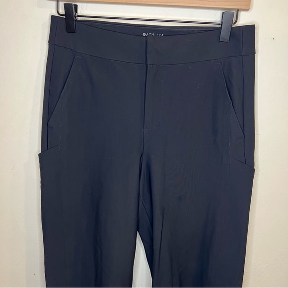 Athleta Stellar Straight Crop Pant Size 4 Black Neutral Minimal Fall Staple - Picture 4 of 9